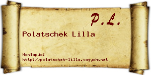 Polatschek Lilla névjegykártya